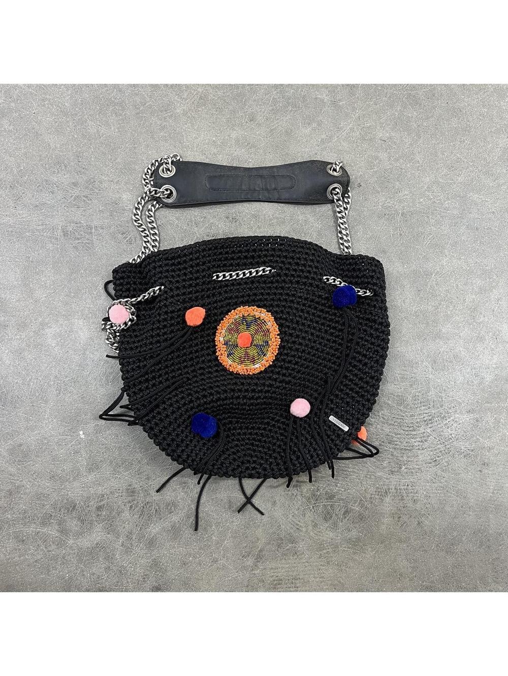 Women's Black and Multi Bag